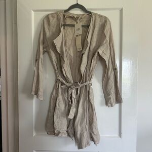 NWT Alessia Pacini 100% Linen Italian Cardigan